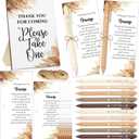 Sintuff 50 Set Baby Shower Favors for Guest 1 Thank You for Coming Sign 50 Ballpoint Pens 50 Thank You Cards with Twine Fall Baby Shower Return Gifts for Gender Reveal(Retro Colors,Boho)