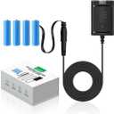 Lenink Adjustable AC Power Supply Adapter for 2 AA 3 AA 4 AA Batteries, 3V, 4.5V, 6V, AA Battery Replacement Adapter for LED Lights, Decorations (Black)