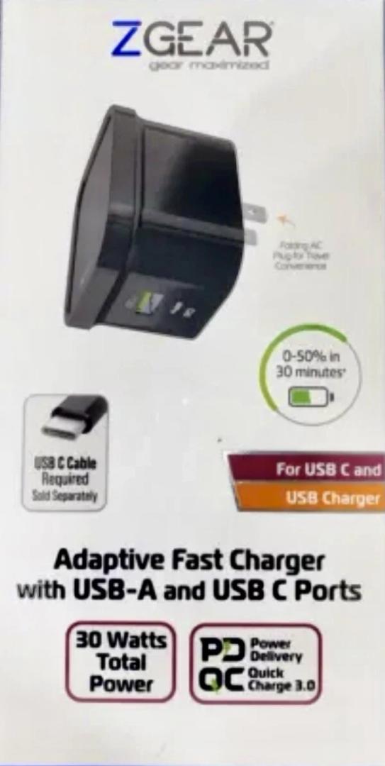 ZGEAR Adaptive Fast Charge Wall Charger 30 Watts