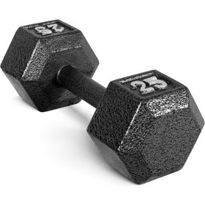 CAP Barbell Cast Iron Hex Dumbbell, 25LB 