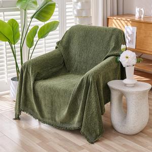 Erke Small Chair Recliner Cover Sheet Blanket, Machine Washable Non Slip Chenille Armchair Throw Cushion Slipcover for Pets, Bed Slip Covers Furniture Decor Protector