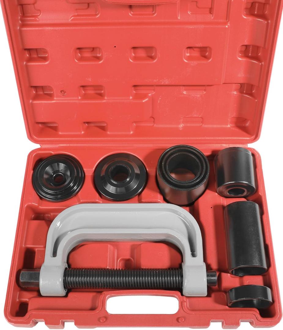 RACOONA Ball Joint Removal Tool Kit,Ball Joint Press,Car Accessories Ball Joint Separator Tool,Bushing Press Kit with 4x4 Adapters,U Joint Press and Removal Tool for Most 2WD/4WD Cars and Light Trucks