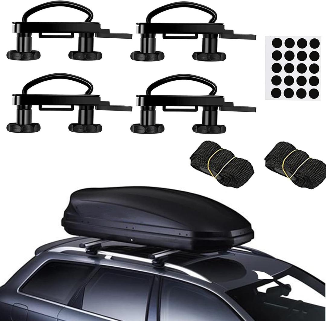 Roof Box U-Bolt Clamps/Roof Rack Clamps car Truck Universal Stainless Steel U Brackets Installation Accessory 85mm Inside Width, with 8 Lock Nuts, 2 Straps Cargo Box mounting Bracket (4PCS) Roof Box U-Bolt Clamps/Roof Rack Clamps car Truck Universal Stainless Steel U Brackets Installation Accessory 85mm Inside Width, with 8 Lock Nuts, 2 Straps Cargo Box mounting Bracket (4PCS)