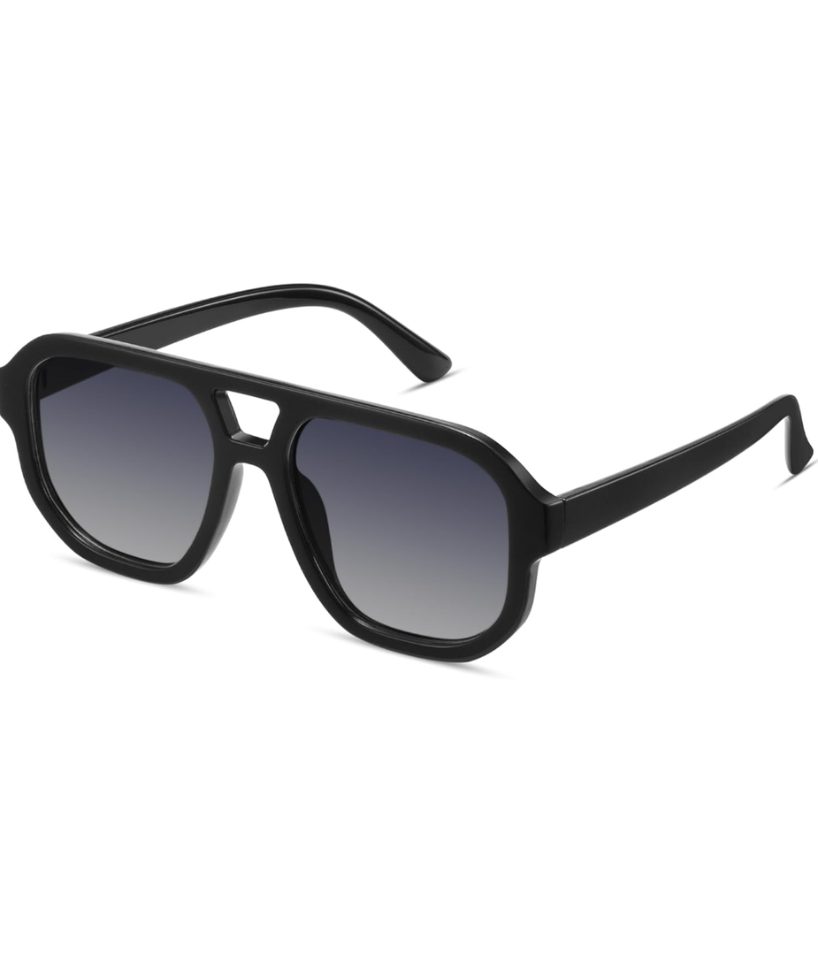 livho Trendy Polarized Square Aviator Sunglasses Women Men Square Eyewear Frame, Retro Sun Glasses for Women Men 2025 Shades