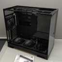 Geometric Future M5 Tempered Glass Mid Tower, E-ATX/ATX Gaming Case, 1.2mm Steel, Type C, Toolless Panels, Support 420/360 Radiator, ARGB PWM 140m Fan x 5 Pre-Installed, Black/Grey, GEO-M5F-BG