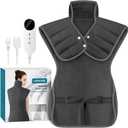 Heating Pad for Neck and Shoulders and Back, 2.7lb Weighted Electric Heat Pads for Back Pain, Large Heated Wrap, Fast Heating, Birthday Gifts for Women Men Mom Dad, 6 Heat Settings 4 Auto-Off, 22"x37" (Dark Gray)