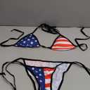 Camo American Flag Women Two Piece Swimsuit Sexy Swimwear Halter String Triangle Bikini Sets (One Size)