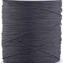 KONMAY 1.0mm Braided Nylon Bracelet Making String Cord, 305 Yards Nylon Shamballa Macram/Beading Cord,Chinese Knotting Cord, Kumihimo Beading String, Black 900