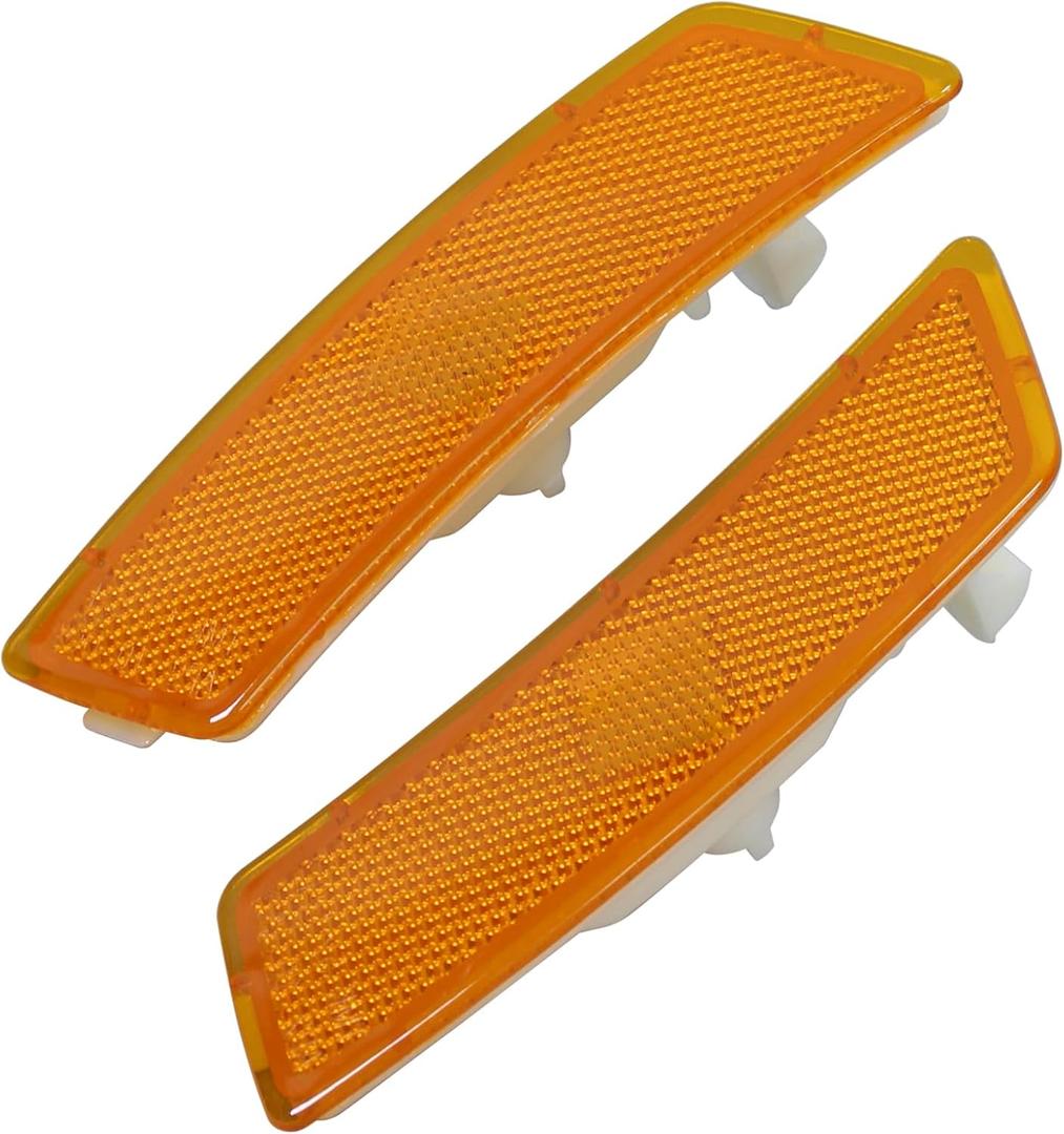 ApplianPar 2Pcs Amber Yellow Front Driver and Passenger Side Marker Light Housing for B-eetle 2012-2019 for Tiguan 2018-2023