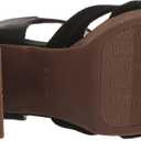 Dr. Scholl's Shoes Women's Mariah Block Heel Sandal Heeled, Black Smooth/Fabric, 11 (Black)