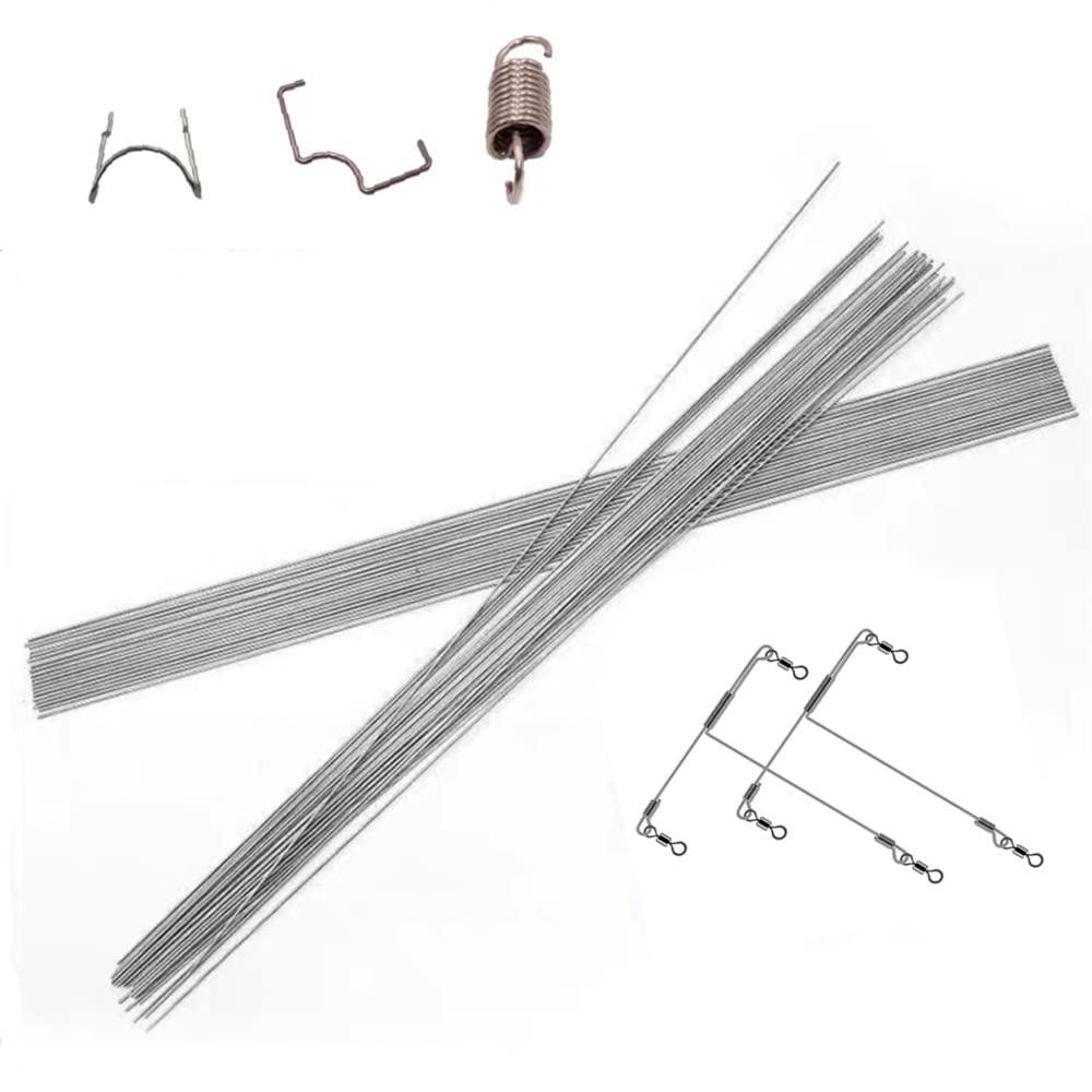 25PCS 40CM 15.7" Stainless Steel Spring Wire Hard Full Straight 2.0mm Fishing Accessories