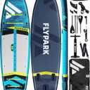 Flypark 10'8/11'x35'' Fishing&Family Stable Inflatable Paddle Boards, Extra Wide SUP Paddleboard Inflatable, 430lb/3 People, Stand Up Paddle Board for Adults, Camera Mount, Shoulder Strap, Rod Holder