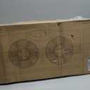 Bionaire Window Fan with Reversible Airflow Blades 3-Speed Settings, Programmable Thermostat, LED Display, Remote Control, Fits 2436" Windows, No Assembly Required