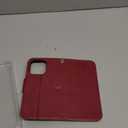 Arae Compatible with iPhone 15 Pro Case with Card Holder and Wrist Strap Wallet Flip Cover for iPhone 15 Pro 6.1 inch, Burgundy Red