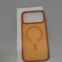 Miracase Magnetic for iPhone 17 Pro Max Case with Screen Protector [Compatible with MagSafe] Slim Thin Phone Case Military-Grade Protected for 17 ProMax Cover Bumper 6.9", Orange