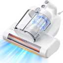 Mattress Vacuum Cleaner Bed Vacuum Cleaner with 16Kpa Suction 253.7nm UV-C Light & 40000 Rpm/Min Brushroll Rotation & HEPA Filter & Heating Tech, Includes A Spare Filter ,600W, (Ultra-UVC-K16, Corded) (White)