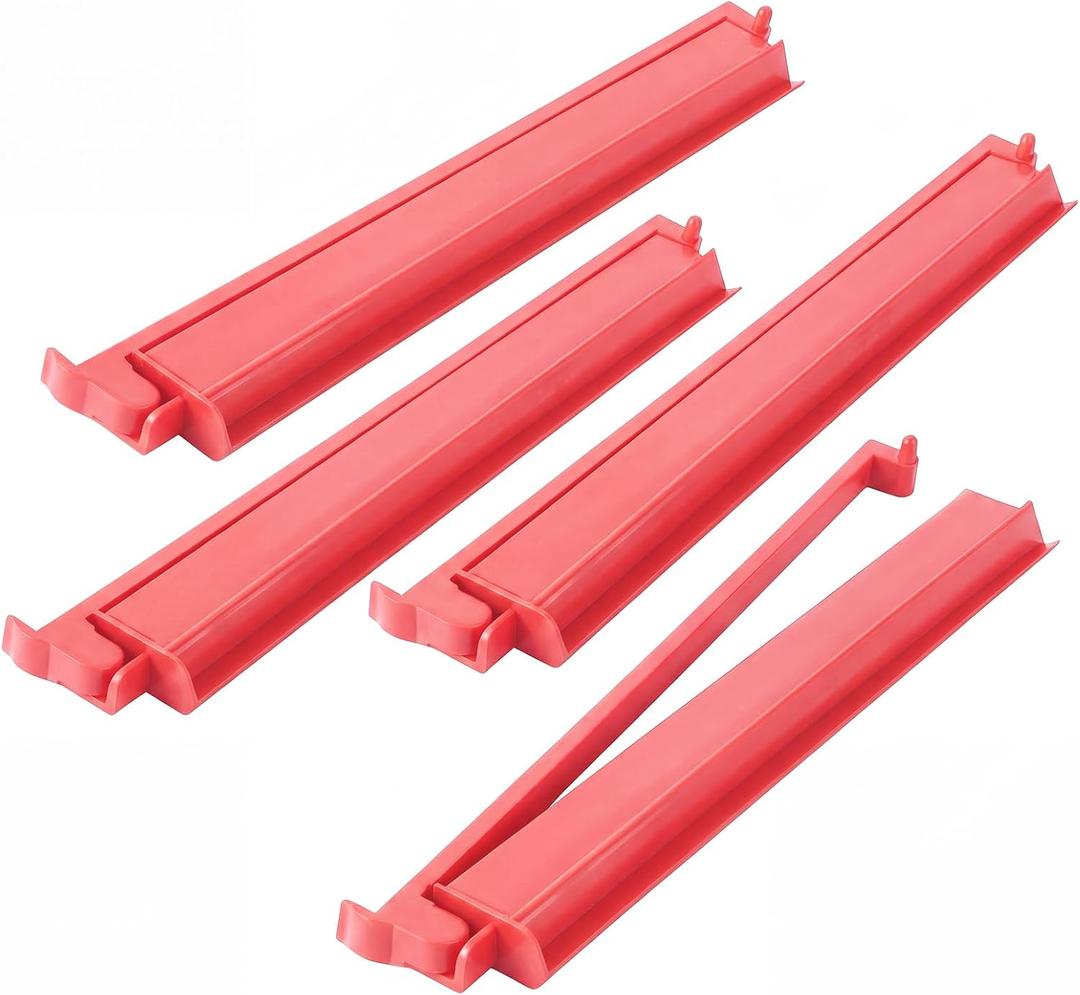 4 Pcs 18.7 Inch Acrylic Mahjong Tile Racks with Pushers for Game Night American Mahjong Racks Tile Set for Mah Jong Lovers and Beginners(Peach Pink)