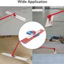 Bull Float Magnesium Concrete Float, 36 x 8" Round End Concrete Float Tool Cement Tool, Concrete Kit Bull Float with 4 Float Handle Bracket Concrete Tools FinishingRED