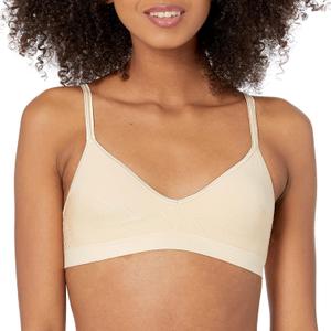 Hanes Women's Seamless Wirefree Bra with Soft Padding and Convertible Straps, Small