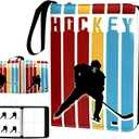 400 Pocket Zippered Hockey Card Binder, 4-Pocket Trading Card Album with 50 Removable Sleeves, PU Leather Waterproof Sports Card Holder for NHL Hockey Cards Storage Display Case Gift