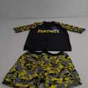 Get Trend Minecraft |Pokemon Swim Suits Rash Guard Bathing Suit Set 2 Pcs Holiday Essentials Pool (13 Years, Yellow Fortnite)