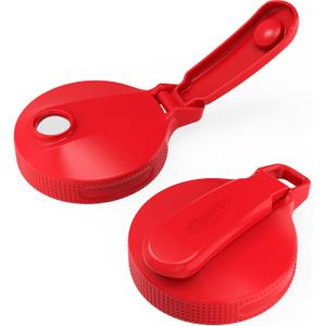 Masontops Multi Top - 2PK - Wide Mouth Mason Jar Lids with Pour Spout and Flip Cap  Sip, Pour, Store & More - Pour Spout Lid - Jar Not Included (Red)