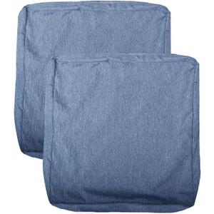Patio Seat Cushion Covers,Washable Slip Covers Replacement,Waterproof Outdoor Furniture Chair Cushion Pillow Seat Cover for Couch,Garden,Sofa,Denim Blue,24"24"4"(2 Covers Only)