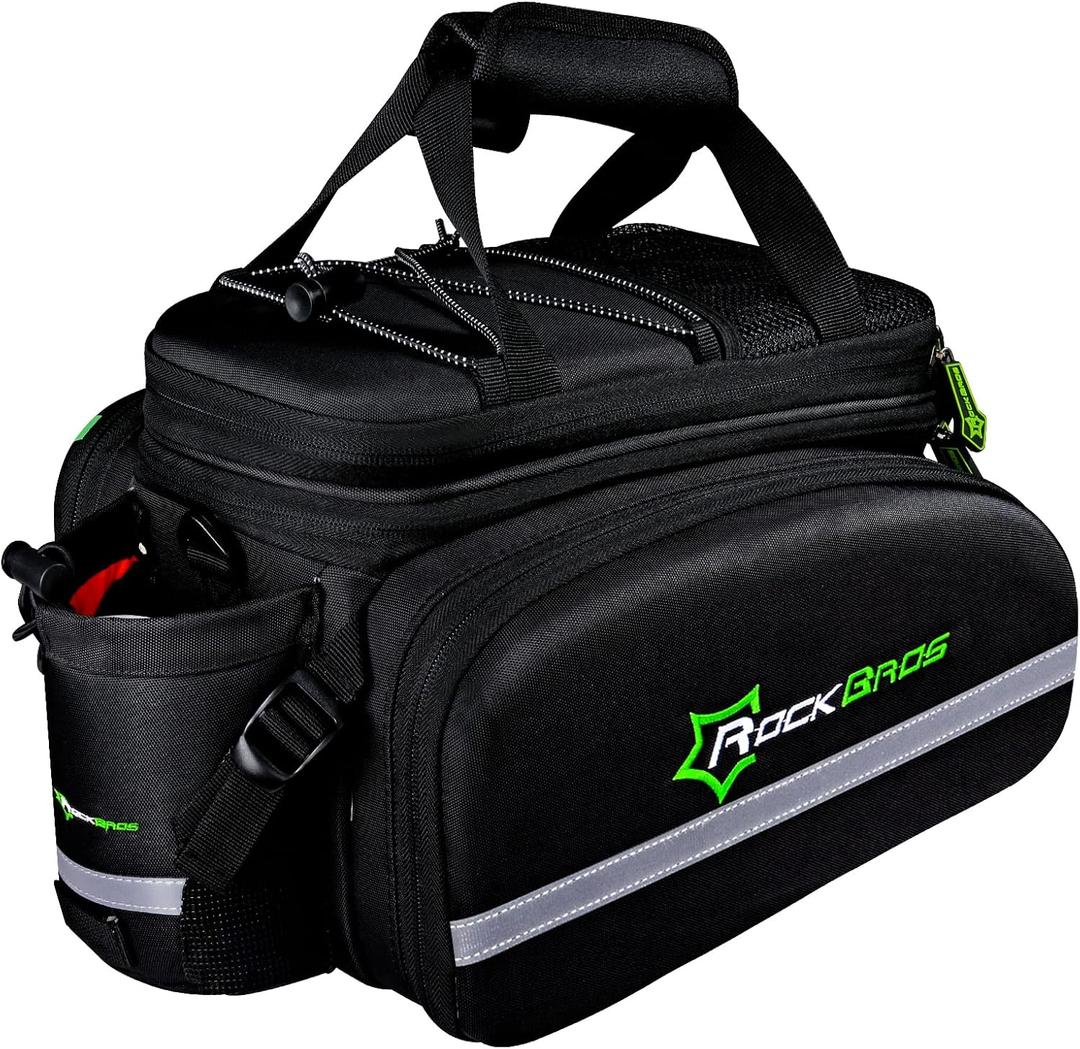 ROCKBROS Bike Trunk Bag 17L-45L Bike Rear Rack Bag Waterproof (Black Grey)