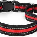 3 x Hyhug Reflective Martingale Dog Collar with Buckle: Escape-Proof, No Slip Heavy Duty Nylon, Colorfast Adjustable Pet Supplies for Small Breeds(Reflective Red, Extra Small)