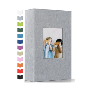 Photo Album 4x6 with 300 Pockets,Slip-in Picture Albums,Linen Cover Memory Book with Front Window,White Page Vertical Photo Book for Wedding,Family,Anniversare,Baby,Vacation