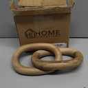 Wood Chain Link Decor  13 Wooden Decorative Object for Coffee Table Decor and Neutral Decor for Home  Modern Knot Accent for Shelf Styling, Books, or Housewarming Gifts (Natural)