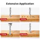 Up&Down Compression Cut Spiral Router Bit for CNC, 1/4 inch Cutting Diameter and 1 inch Cutting Length 1/4 inch Shank Carbide End Mill for Slot Cut Carving Engraving Grinding Grooving