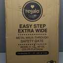Regalo Easy Step 49-Inch Extra Wide Baby Gate, Includes 4-Inch and 12-Inch Extension Kit, 4 Pack of Pressure Mount Kit and 4 Pack of Wall Mount Kit, Platinum - Total Pack of 1