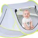 Mengersi Baby Beach Tent,Large Pop Up Beach Shade Sun Shelter for Girls Boys,Pop Up Mosquito Net Travel Tent Or Indoor Play Tent for Kids,UPF 50+ UV