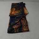 Bookshelf Skull Blackout Curtains for Bedroom Living Room, Gothic Library Candles Book Floral Thermal Insulated Room Darkening Curtain- 2 Panels 45" L x 42" W