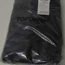 TOPDesign 3-Pack Canvas Tote Bags with an External Pocket, Reusable Grocery Shopping Bags, Top Zipper Closure, Daily Essentials (Black)