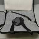 YUDODO Large Dog Car Seat for Center Console (Width9.5in) Fits 10-20lbs, Anti-Slip Puppy Cat Travel Portable Booster Seat, Luxury Pet Car Bed Carseat PU Leather Gray