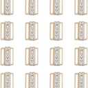 SUPERFINDINGS 16 Sets Bra Rhinestone Clasp Bra Buckles Front Closing Bra/Bikini Hook 19x13.5mm Replacement Hook Clasp Part 19x13.5mm Bra Clip Hook for Bramaking Swimsuit Clothes (19mm, Light Gold)