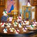 BSTCRAFT 80 Pcs Mini Jesus, Little Jesus Figures to Hide Tiny Figurines in Bulk and Pocket Seek Religious Gifts for Easter Egg Stuffers Fillers Sunday School Baptism Christ Savior Craft