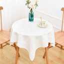 NEWISHER Farmhouse Embroidered Plaid Tablecloth Lattice Fabric Table Cloth Square Rustic Checkered Table Cover Dining Kitchen Home Decor Party 42 x 42 inch