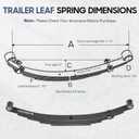 Trailer Leaf Spring 5 Leaf for SW5, 6000LB Trailer Axle Suspension Kit with 3000lb Leaf Springs and U-Bolt Kit.2 PCS