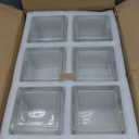 CONNOO 6 Pack Square Glass Vase 5" x 5" x 5", Clear Bulk Flower Vases for Centerpieces, Square Glass Cube Vase Floating Candle Holders for Wedding Party Home Decor