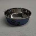 Loving Pets - Bella Bowls - Dog Food Water Bowl No Tip Stainless Steel Pet Bowl No Skid Spill Proof (Medium, Blueberry Blue)