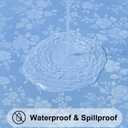 Smiry Round Picnic Tablecloth, Elastic Waterproof Fitted Heavy Duty Vinyl Tablecloths for 45"-56" Tables, Wipeable Washable Table Cover for Kitchen, Dining, Camping, Outdoor, Baby Blue