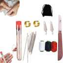 2 x 37 PCS Steel Needles for Hand Sewing Stainless Steel Sewing Needles Sew-ing Tool Kit (Black)