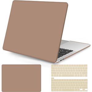 Seorsok Compatible with MacBook Pro 13 inch Case M2 2023,2022,2021-2016 A2338 M1 A2251 A2289 A2159 A1989 A1708 A1706,Plastic Hard Shell&Keyboard Cover,Brown