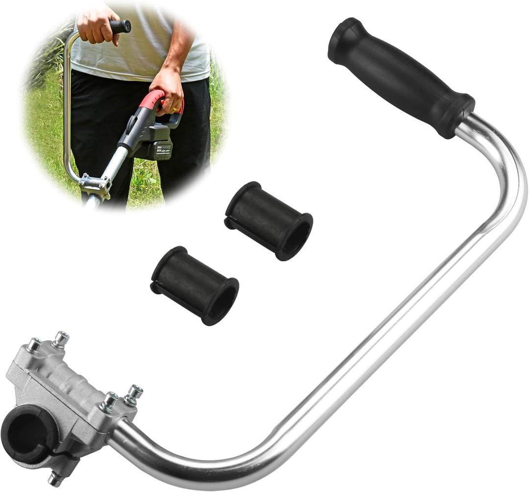 Weed Eater Handle Trimmer Handle, Weed Eater Handle Extension with Bracket Clamp, Ergonomic Trimmer Grip, Weed Wacker Attachments Aluminum Lawn Trimmer Grip for Landscaping, Lawn Care