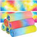 6 Pack Tie Dye Cooling Towel Tie Dye Print Sports Towels Rainbow Party Supplies 40"x12" Rainbow Breathable Chilly Towel Colorful Towels for Men Women Camping Running Outdoor Sports Party