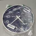 Roymnie Wall Clock 12 Inch Silent Wall Clocks Battery Operated- Modern Non Ticking Analog Clock Decorative for Living Room Bedroom Office Kitchen(Navy Blue)