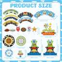 26Pcs Cartoon Story Birthday Party Decorations Including Cake Stand Cupcake Wrappers Cupcake Topper Cake Topper